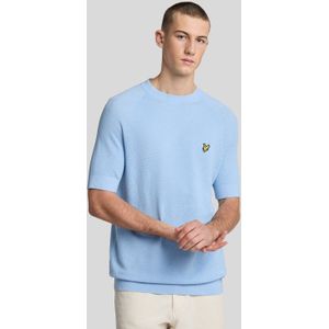 Lyle & Scott - T-shirt - Lichtblauw - Linnenmix