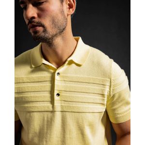 Koll3kt Lyocell 3d-stripe knitted polo