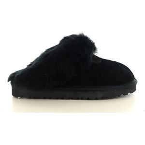 Hafjes - Cozzia - Pantoffel - Zwart - Suède - 100% Wol