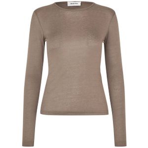 Modström - 57520 HARPER - Top - Donker Bruin - Lange Mouw