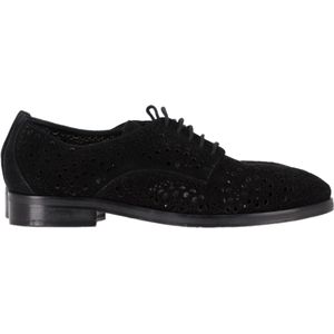 Alaïa Laser Cut Oxford in Bruin Suède