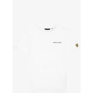 Lyle & Scott - Junior - T-shirt - Wit - Gele Logo Vogel