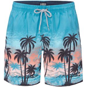 Happy Shorts Heren zwemshort strand palmbomen print