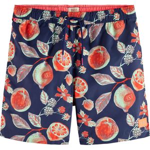 Scotch & Soda Mid length printed swimshort multi fruits aop