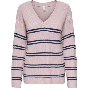 Only Onlibi ls stripe v-neck cc knt