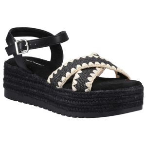 Hush Puppies - Jemma - Espadrille - Zwart - Dames Sandalen