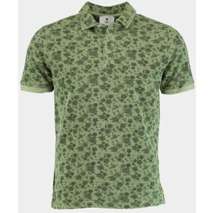 Bos Bright Blue Polo korte mouw polo print 2823425/374 cactus