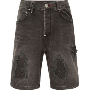 Philipp Plein - Formentera Distressed Denim Shorts - Grijs - Heren