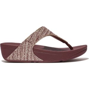 FitFlop - Lulu Shimmerweave - Teenslippers - Bruin - Microwobbleboard™ Tussenzolen