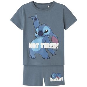 Name It - Korte Pyjama Set - Blauw - Shortama - Jongens - Stitch