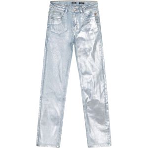 Indian Blue Meiden jeans straight fit silver coated