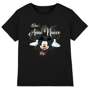Disney Kinderen/kinderen italiaans mickey mouse vuurwerk nieuwjaar t-shirt