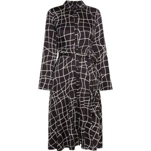 DreiMaster - Midi-jurk - Zwart en Wit - Dames