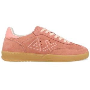 Sun68 - California Sun - Schoenen - Roze - Suède - Sneakers met Geborduurd Logo