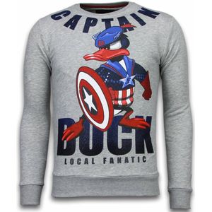 Local Fanatic Captain duck rhinestone sweater
