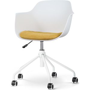 Nolon Nout-liz bureaustoel met okergeel zitkussen onderstel