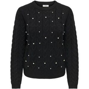 Jacqueline de Yong - Jdycarmen O-neck - Pullover - Zwart/ Wit - Dames