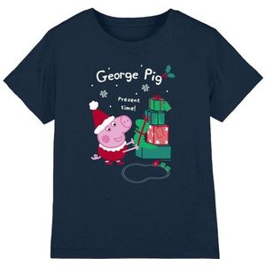 Peppa Pig Kinderen/kinderen george pig present kerst-t-shirt