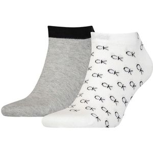 Calvin Klein Enkelsokken met all-over print voor heren (pak van 2)