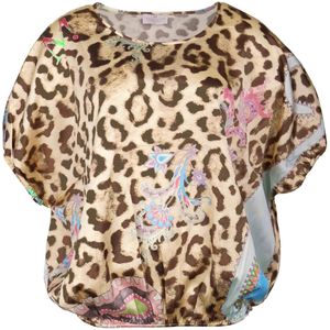 Mucho Gusto Zijden blouse lucca leopard and paisley