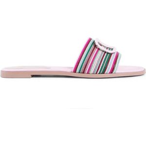 Valentino Garavani - V Logo Signature Slides - Sandalen - Roze