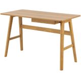 Lisomme Lisanna Bureau Naturel - Hout - Eikenfineer - Met Lade - Bureau met Opbergruimte x x cm