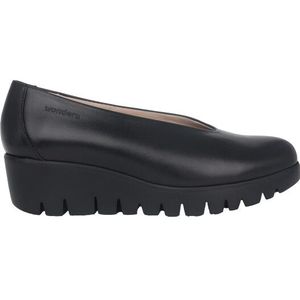 Wonders Fly - Dames Instapper - Zwart - Gladde Leren Schoen