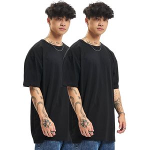 Urban Classics Heren shaped turn up lang t-shirt (set van 2)