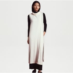 Poncho - Lichte Asymmetrische Poncho - 125 cm - Mouwloos - Ronde Kraag