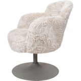 Home67 Fauteuil scottie fluffy creme