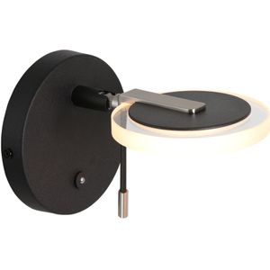 Steinhauer Moderne wandlamp - glas modern led l: 17,8cm voor binnen woonkamer eetkamer zwart