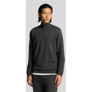 Lyle and Scott Ml2258ton superfine zip gun metal heren sweater
