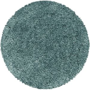 Muratap Monaco soft rond shaggy hoogpolig vloerkleed blauw / 80 cm rond