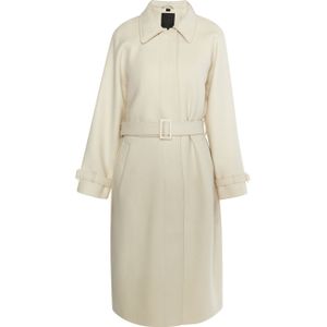 DreiMaster - Overgangsjas - Wolwit - Trenchcoat-stijl - Wolmix