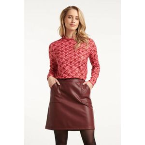 Smashed Lemon - Lippenprint Top - Rood en Roze - Stretchstof