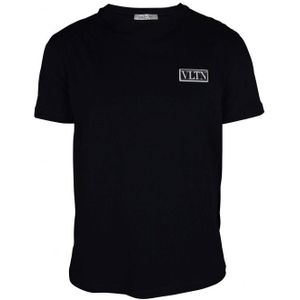 Valentino Garavani - T-shirt - Zwart - Korte Mouwen - 100% Katoen