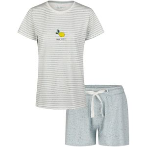 By Louise Dames korte pyjama set shortama gestreept