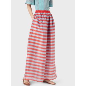 Emporio Armani - Rok - Rood met Lichtblauwe Strepen - A-lijn