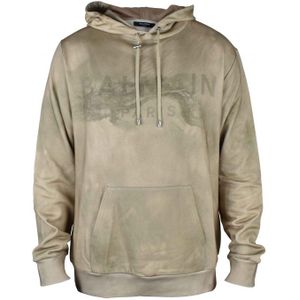 Balmain - Sweatshirt - Beige - Katoen - Met Capuchon