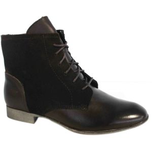 Hush Puppies - Farland - Enkellaarsjes - Donkerbruin - Leer