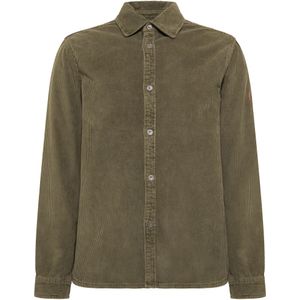 Dreimaster - Overhemd - Olijf - Casual Vintage Stijl - Katoen