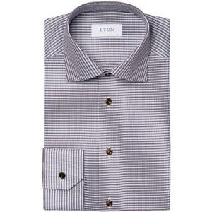 Eton Pied-de-poule twill shirt