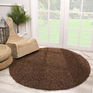 Muratap Loca shaggy rond vloerkleed hoogpolig- 150 cm rond