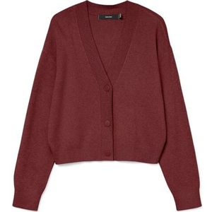 Vero Moda Vmgold art ls v-neck cardigan bordeaux