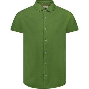 No Excess Overhemd korte mouw jersey jacquard green