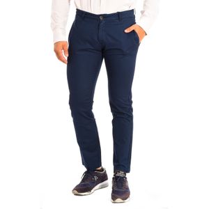 La Martina - Chino Broeken - Blauw - Recht Gesneden Lange Broek