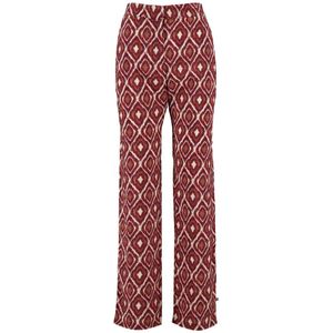 Zusss Broek met ikat print zand/roodbruin