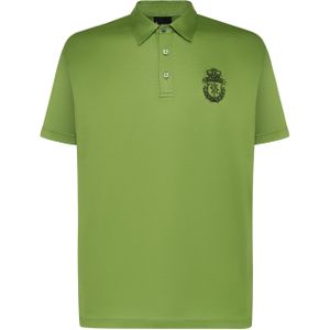 Billionaire - Polo Shirt Crest - Groen - Katoen - Korte Mouwen