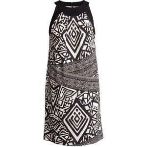 Conquista - Mouwloze Jurk - A-lijn - Bedrukte Stof - Viscose-Elastan