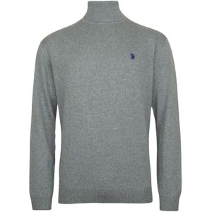 U.S. Polo ASSN. - Feinstrickpullover - Heren - Blauw - Katoen